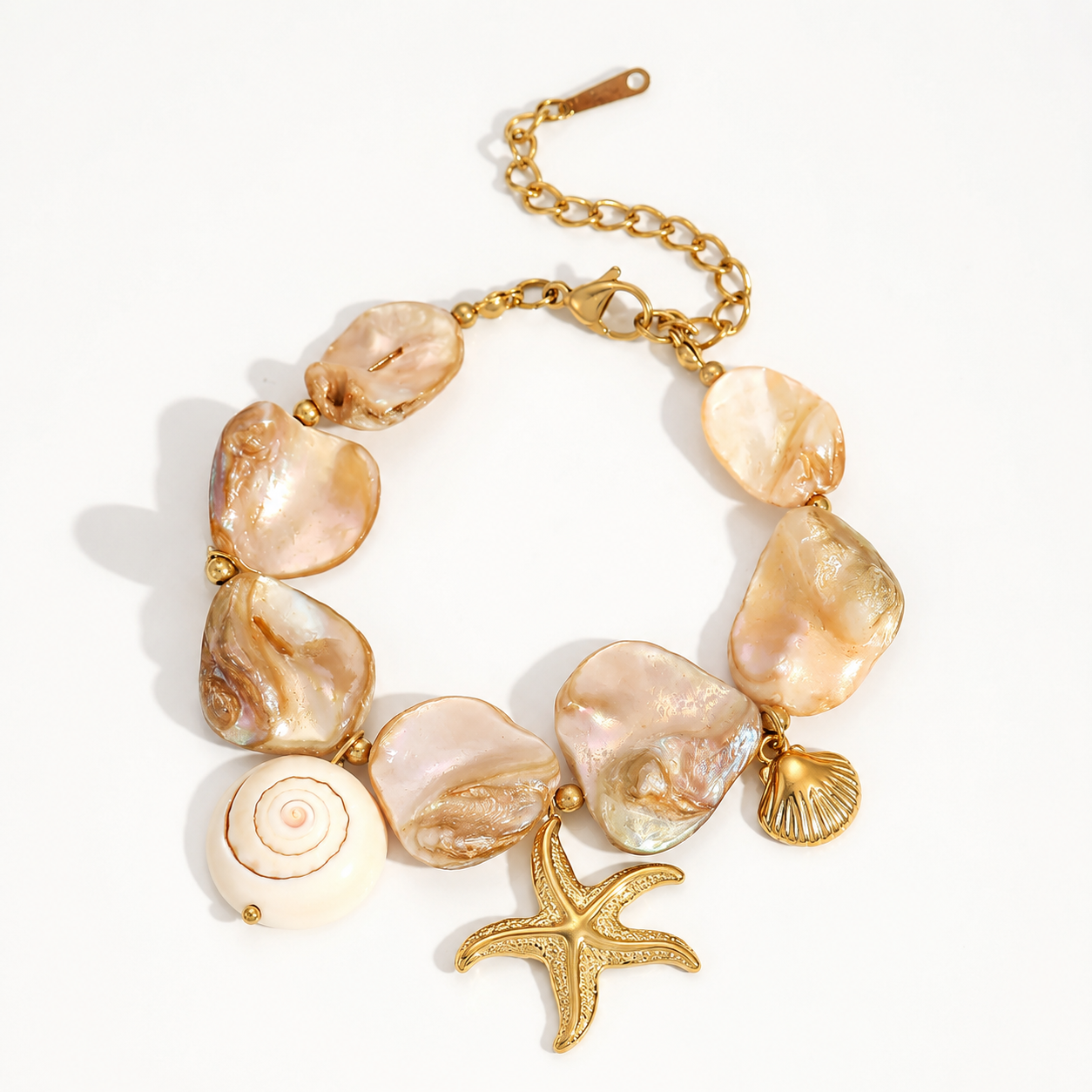 Sea Shell Starfish Bracelet กำไลข้อมือเปลือกหอยปลาดาว