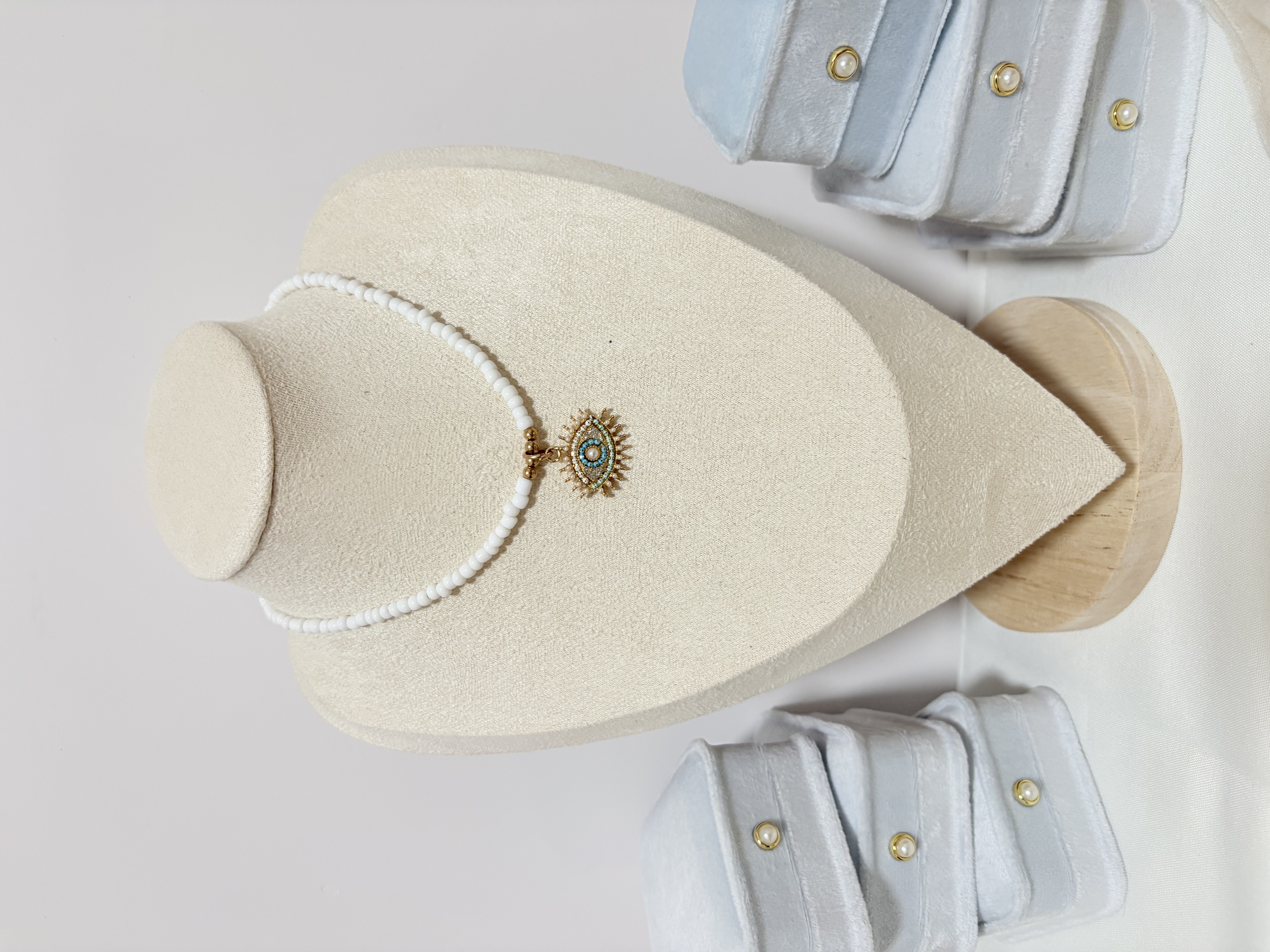 Evil Eye Beaded Necklace | สร้อยลูกปัดจี้ดวงตานำโชค — 2