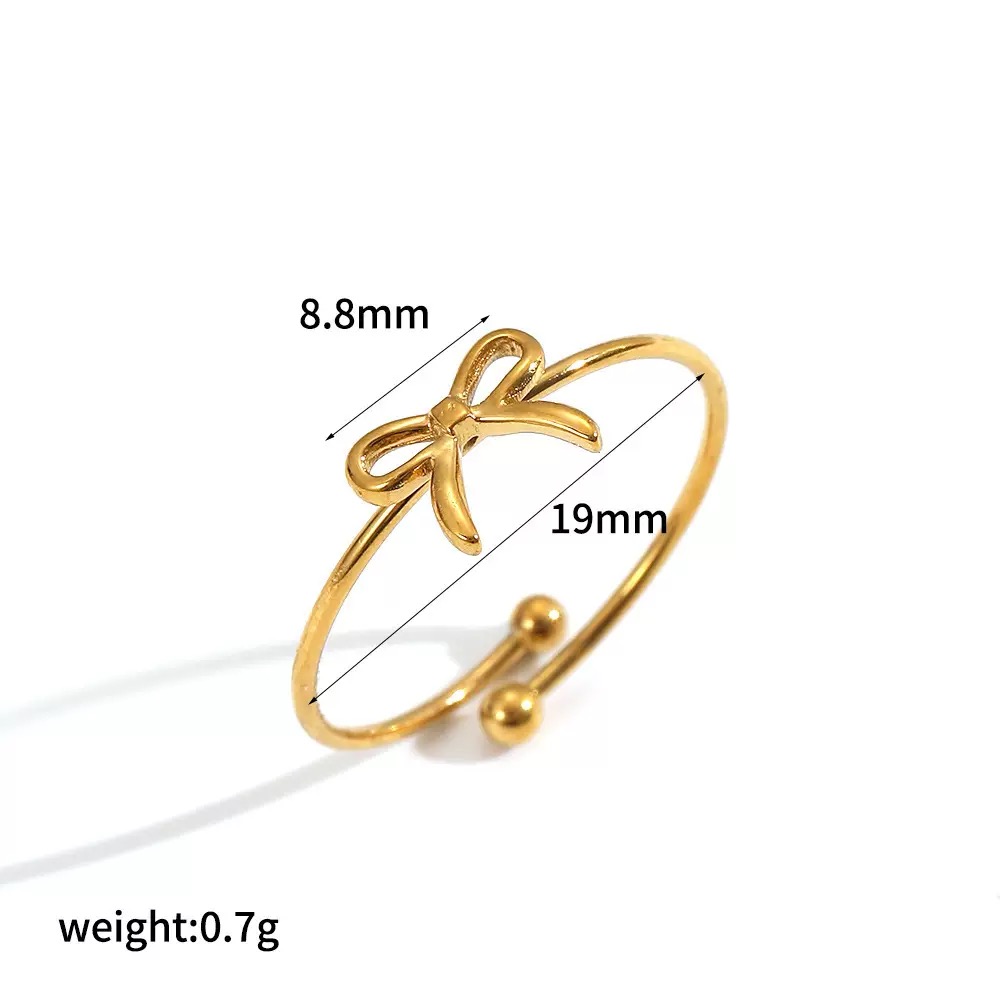 Golden Bow Open Ring | แหวนโบว์สีทองแบบเปิด