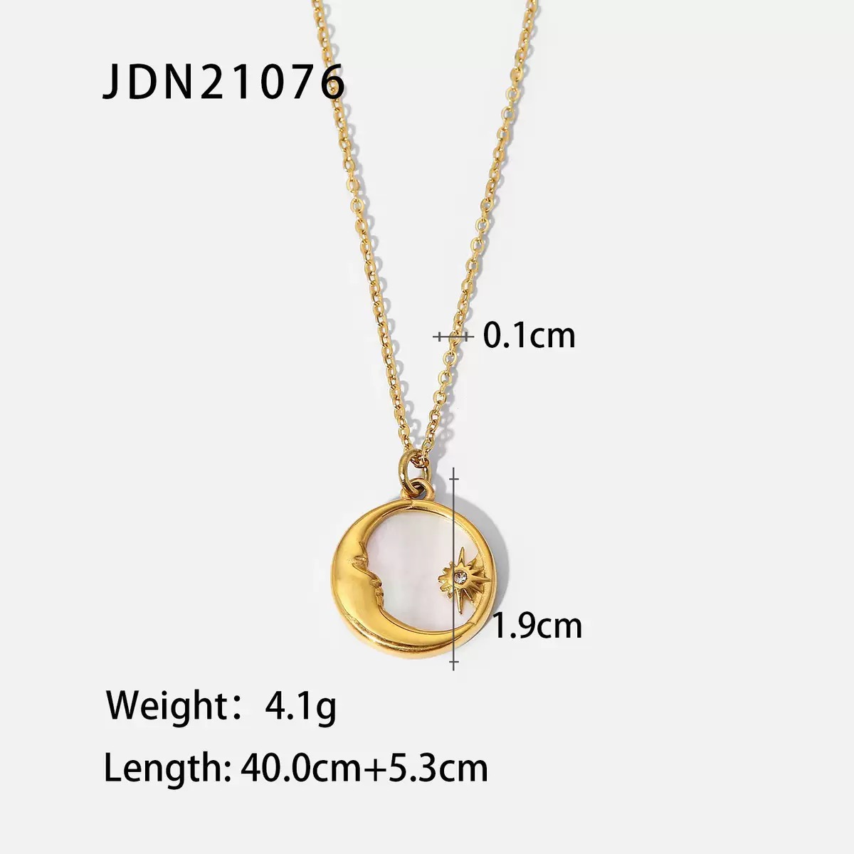 สร้อยจี้พระอาทิตย์มุกสีทอง | Golden Sun Pearl Pendant Necklace — 2