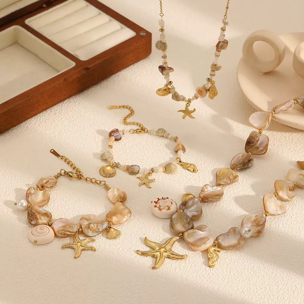 Sea Shell Starfish Bracelet กำไลข้อมือเปลือกหอยปลาดาว — 3