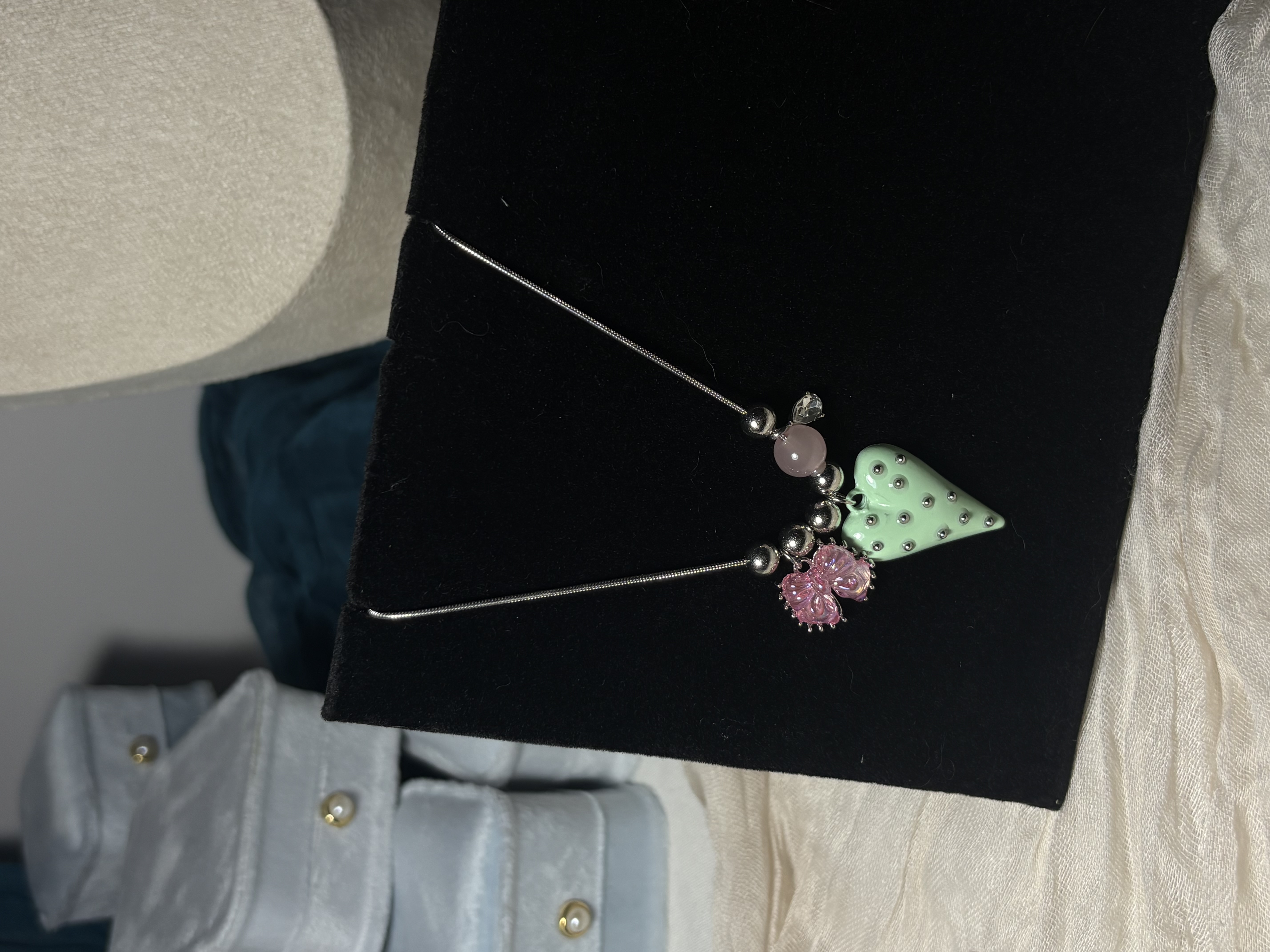 Pastel Heart Necklace สร้อยคอหัวใจพาสเทล