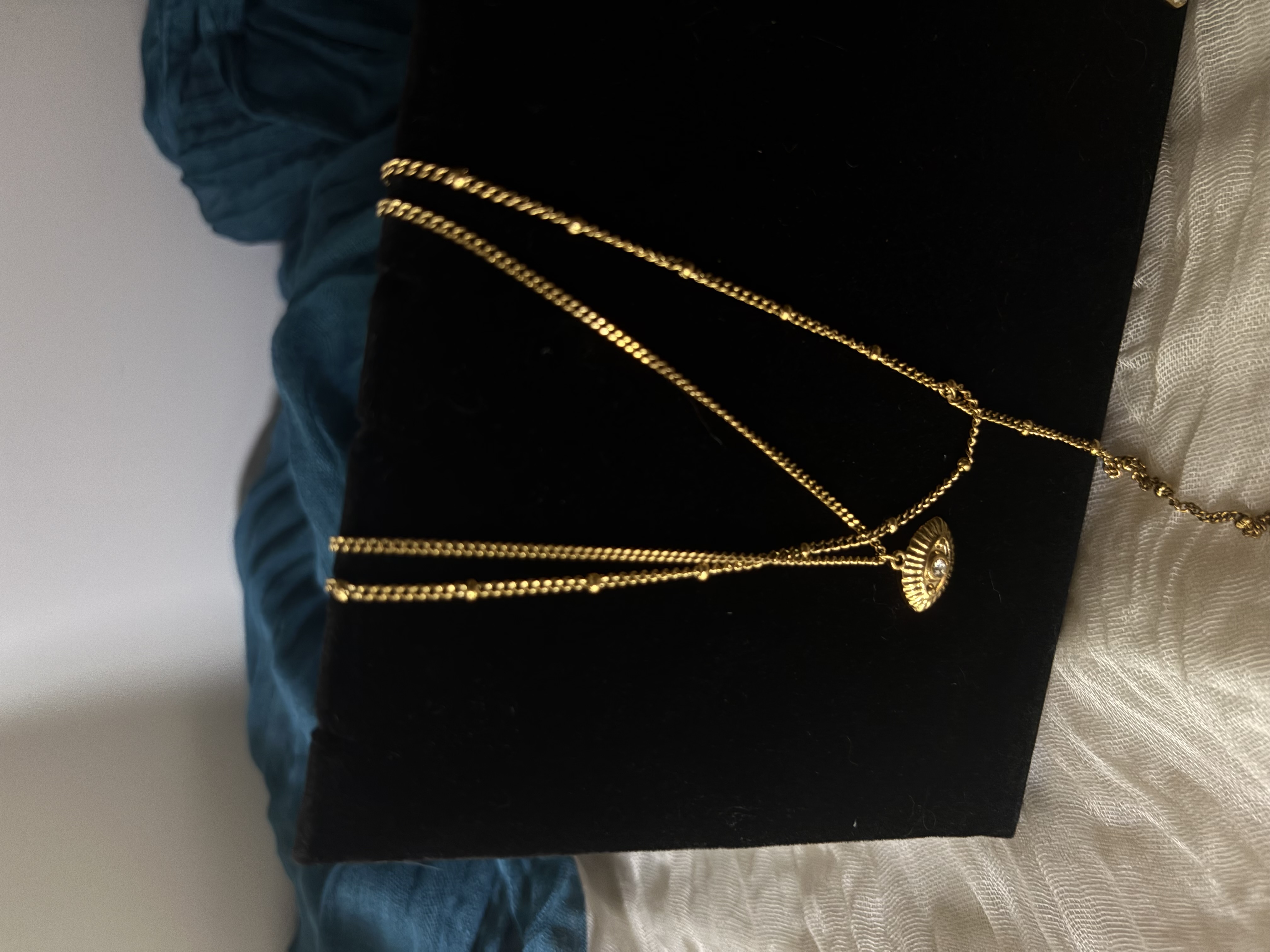 Evil Eye Layered Necklace สร้อยคอเลเยอร์ดวงตานำโชค — 2