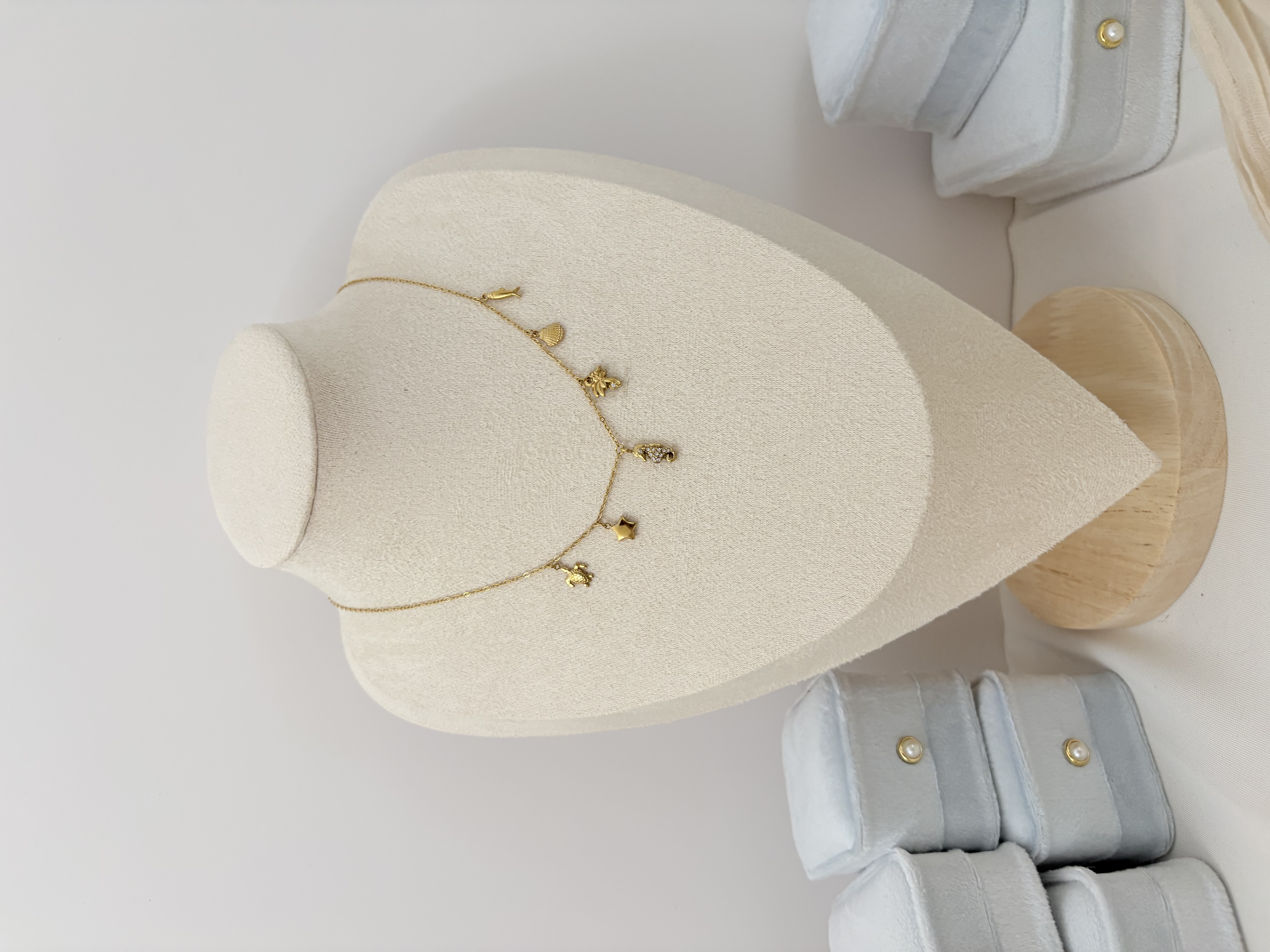 สร้อยคอสแตนเลสจี้ทะเลมินิ | Mini Ocean Charm Stainless Steel Necklace — 2