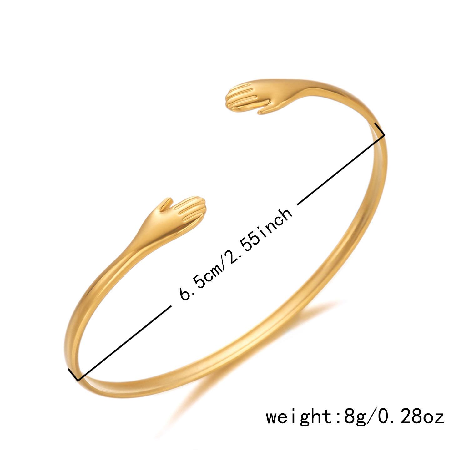 Golden Embrace Hand Cuff | กำไลข้อมือโอบกอดสีทอง