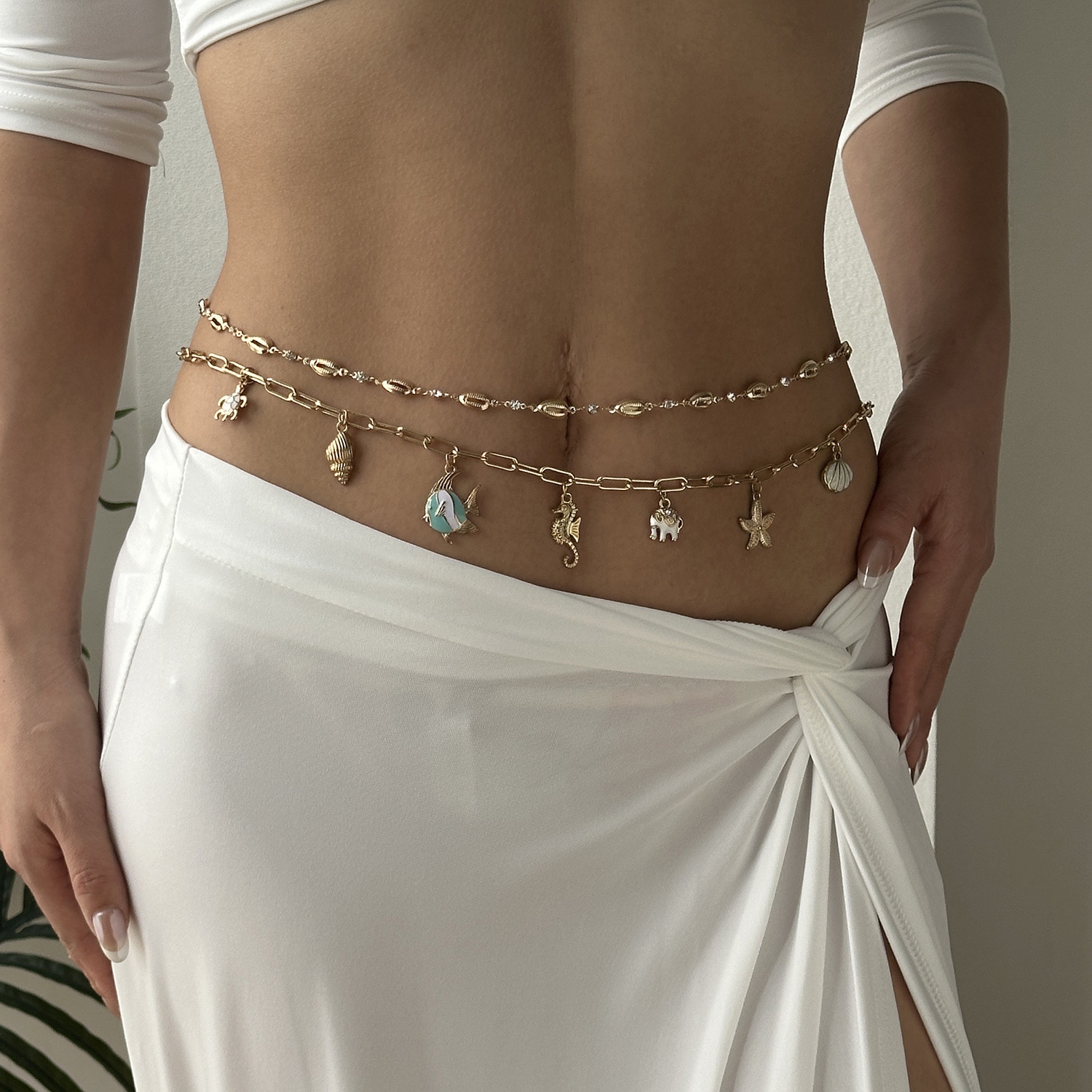 Golden Ocean Charm Waist Chain | สร้อยเอวชาร์มท้องทะเลสีทอง